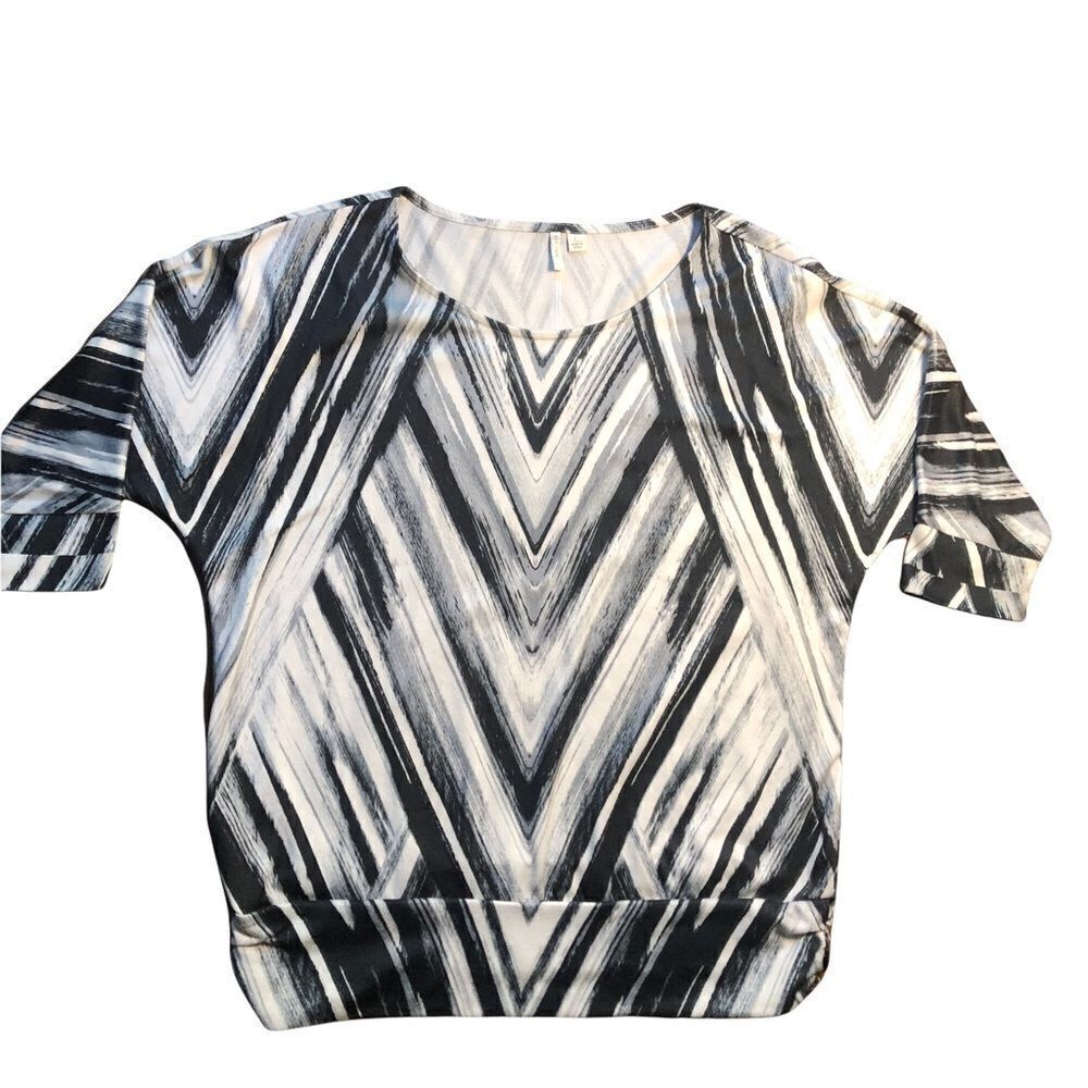 Est. 1946 Geometric Stripe Top, Dolman Sleeve, Size Large